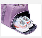 Спортивна сумка для спортзалу лавандова Сумка для тренувань фітнесу басейну дорожня для подорожей, фото 4