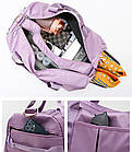Спортивна сумка для спортзалу лавандова Сумка для тренувань фітнесу басейну дорожня для подорожей, фото 5