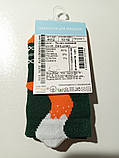 Дитячі шкарпетки махрові + СИЛІКОН - Дюна р.10-12 (шкарпетки дитячі зимові махрові, Duna) 4112-2276-темно-зелений, фото 2