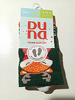 Дитячі шкарпетки махрові + СИЛІКОН - Дюна р.10-12 (шкарпетки дитячі зимові махрові, Duna) 4112-2276-темно-зелений