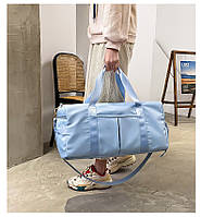 Спортивная сумка для спортзала голубая Сумка для тренировок фитнеса бассейна и путешествий