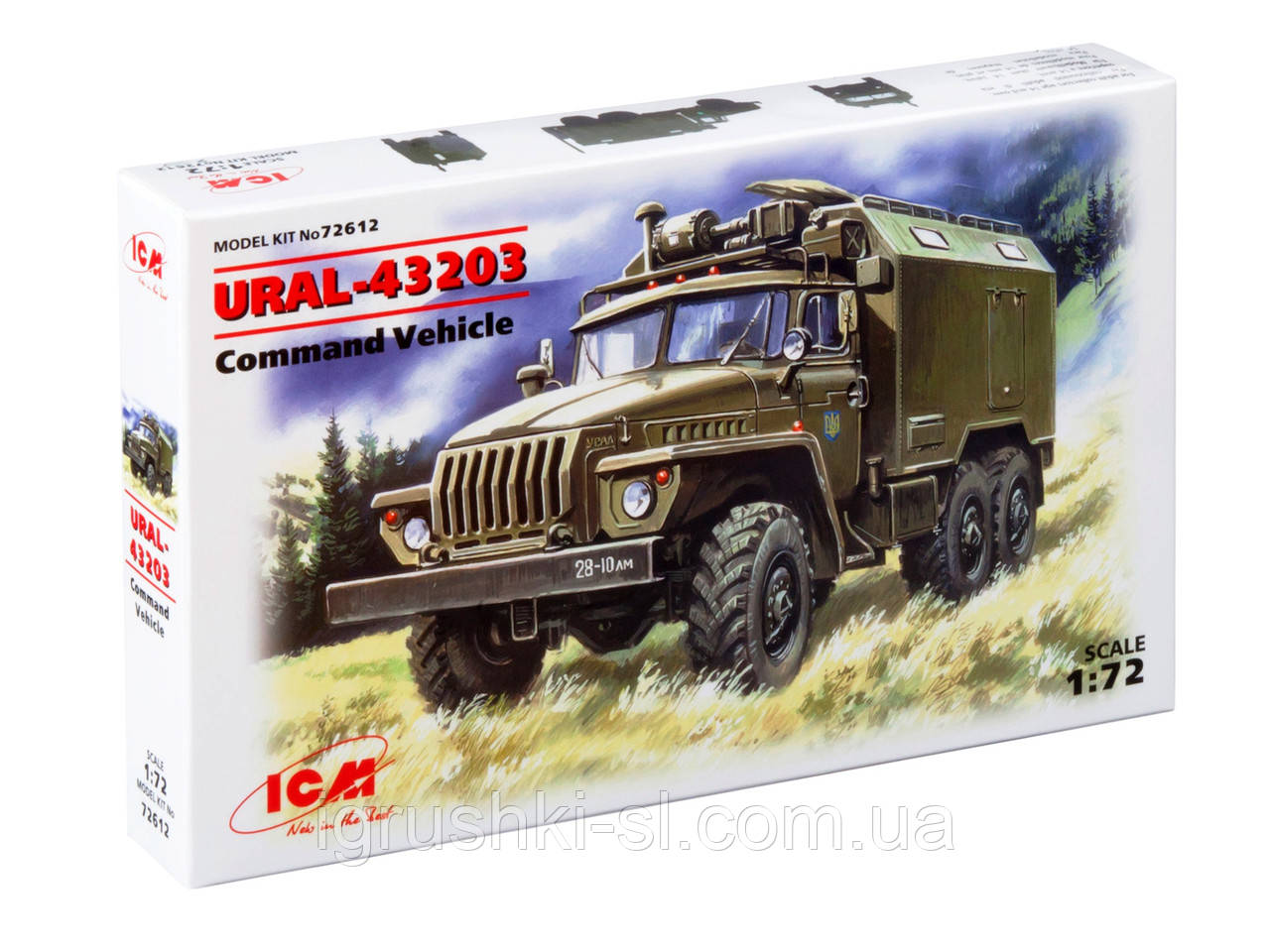 Збірна модель (1:72) Рухомий командний пункт Урал-43203