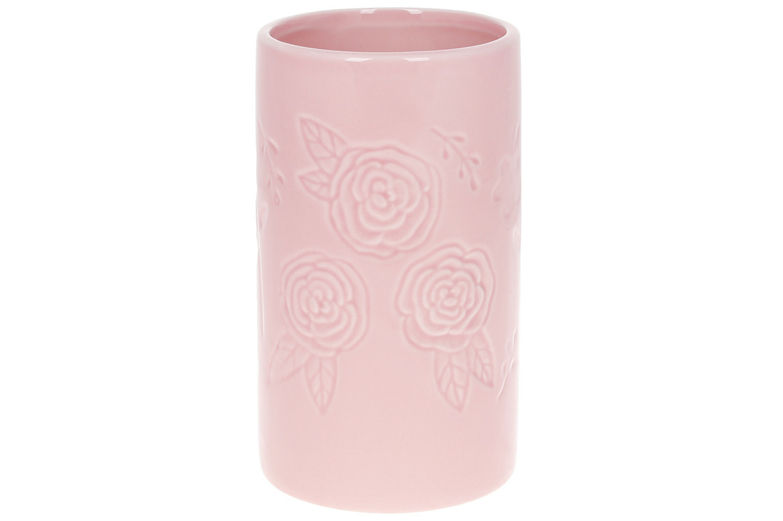 Ваза керамічна 12.1*12*21.9см, колір - рожевий(733-410)