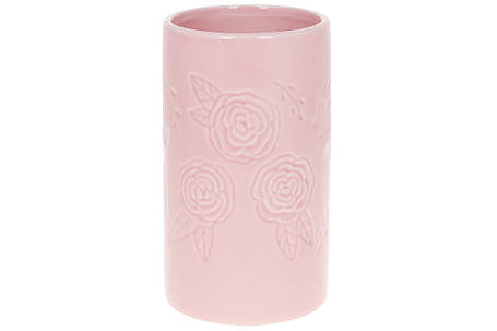 Ваза керамічна 12.1*12*21.9см, колір - рожевий(733-410), фото 1