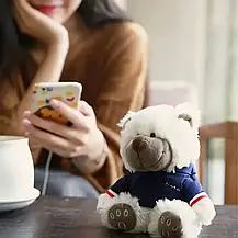 М'яка іграшка Ведмедик 15x10x9 см Power Bank 3000 mah Taddy bear/ Портативна батарея/Повербанк, фото 3