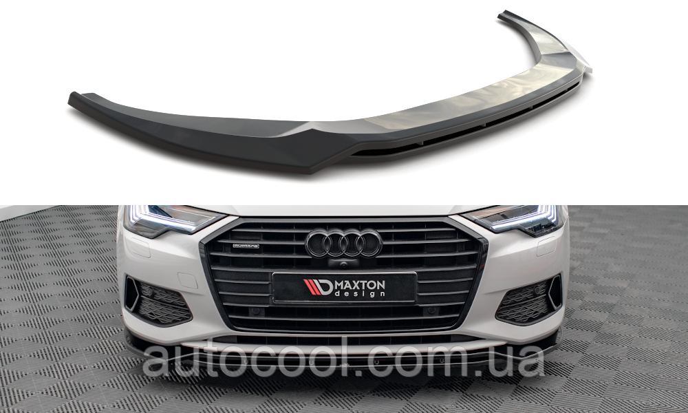 Накладка на передній бампер сплітер Audi A6 C8 2018+ г.в. Ауди А6 С8