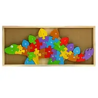Begin Again Toys, Динозаври від А до Я, Teach & Play Puzzle, для дітей від 2 років, набір із 25 предметів