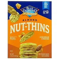 Blue Diamond, Almond Nut-Thins, снэки из рисовых крекеров с миндалем, сыр чеддер, 120,5 г (4,25 унции) Киев