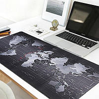 Килимок для миші великий Black map / Карта світу mousepad 300/700/3mm Геймерський килимок для миші