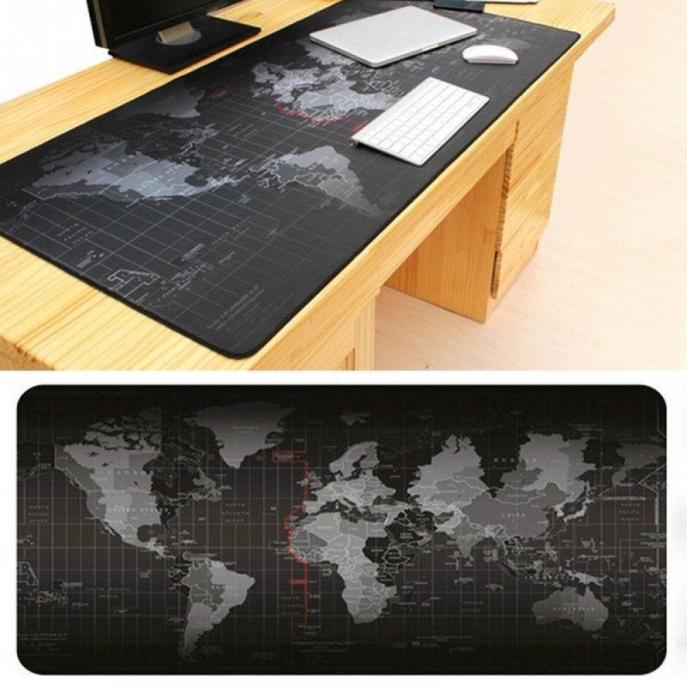 Поверхню для миші великий Black map / Карта світу mousepad 300/700/3mm Геймерський килимок для миші