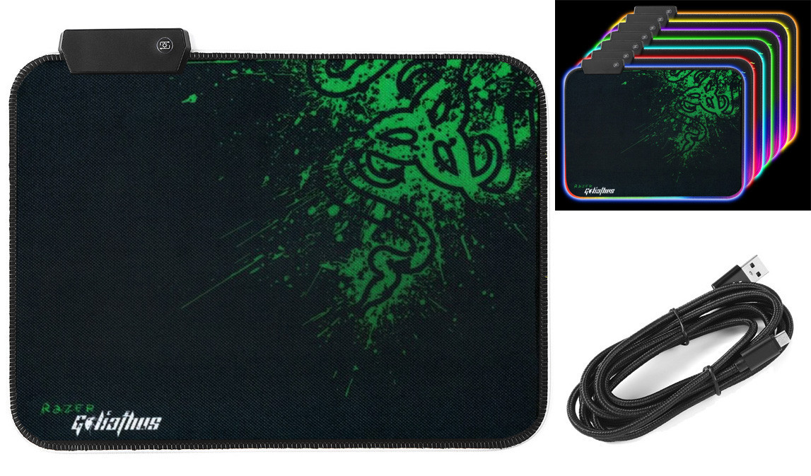 Ігровий килимок RGB Gaming Mouse Pad c підсвічуванням 350 x 250 мм