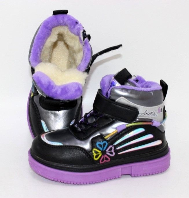Ботинки для девочки зимние Хайтопы для девочки Зимние дутики Детские зимние ботинки, размер 30 - фото 3 - id-p1678312928