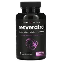 NutraChamps, Resveratrol, 60 Veggie Capsules Киев