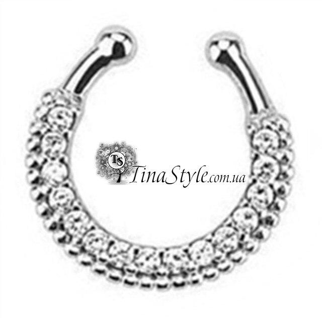 Септум обманка в ніс кліпс пірсинг фейк ,сережка в ніс, фото 1