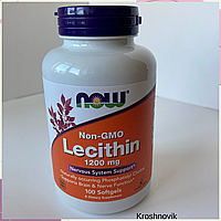 Now Lecithin Лецитин соєвий 1200 мг, 100 капсул