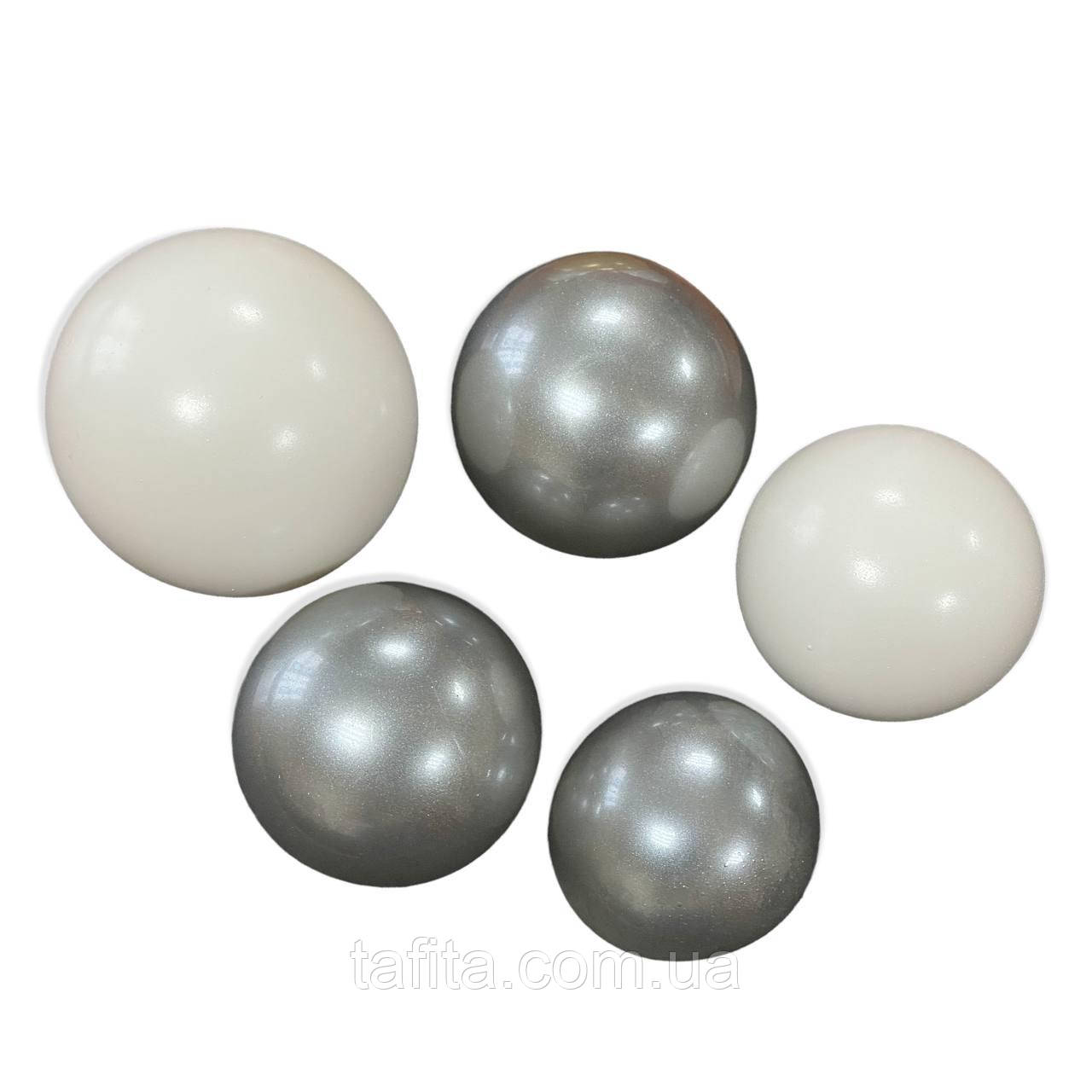 Желейні кульки Білі-срібні 5 шт