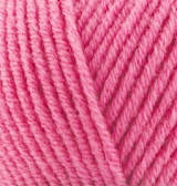 Нитки пряжа для вязания полушерсть Lana Gold Лана Голд ALIZE № 178 - темный розовый
