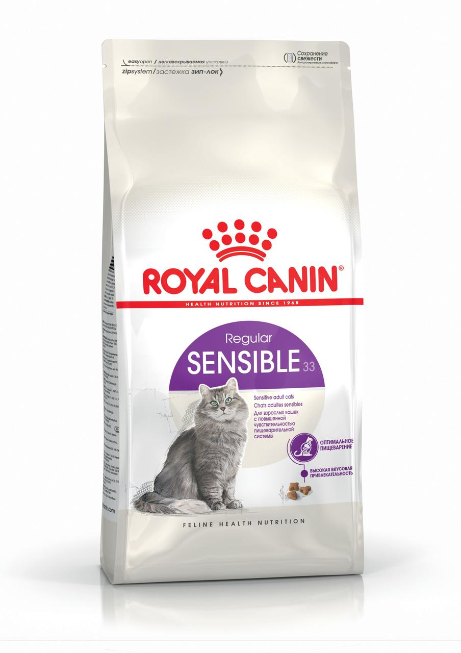 Корм для дорослих котів з чутливою травною системою ROYAL CANIN SENSIBLE 0.4 кг