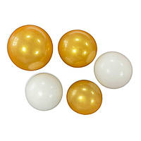 Желейні кульки Білі-золоті 5 шт