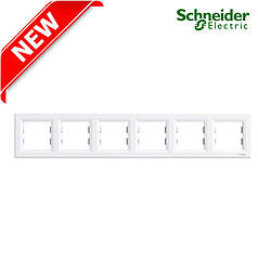 Рамка 6-м, горизонтальна Asfora, (біла) EPH5800621