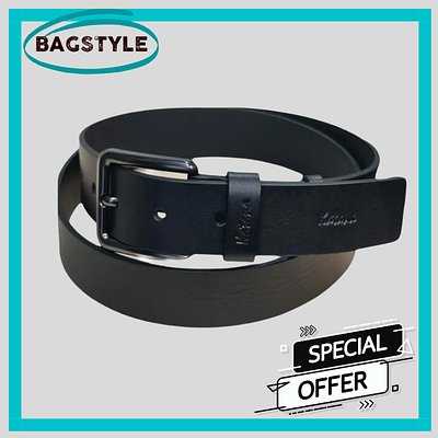 Чоловічий шкіряний ремінь під джинси тактичний брендовий чорного кольору