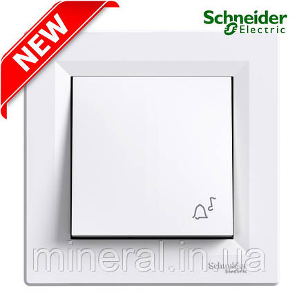 Вимикач "Дзвінок" кнопковий Schneider Electric Asfora білий EPH0800121, фото 1