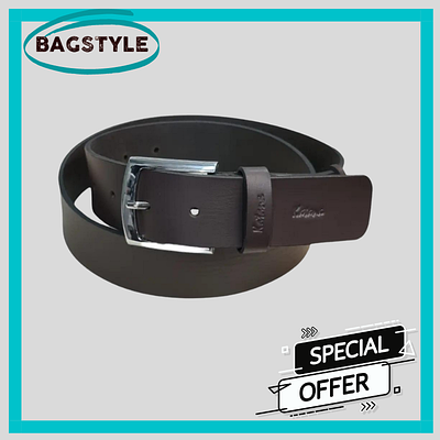 Добротний шкіряний ремінь для чоловіків під джинси та штани класичний армійський коричневий