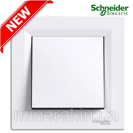 Вимикач одноклавішний Schneider Electric Asfora білий EPH0100121, фото 2