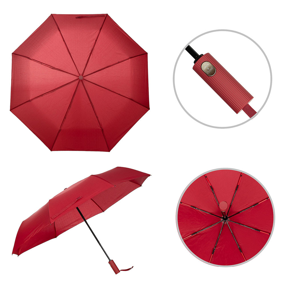 Парасолька жіноча складана повний автомат антивітер Yuzont червона (1757), фото 1