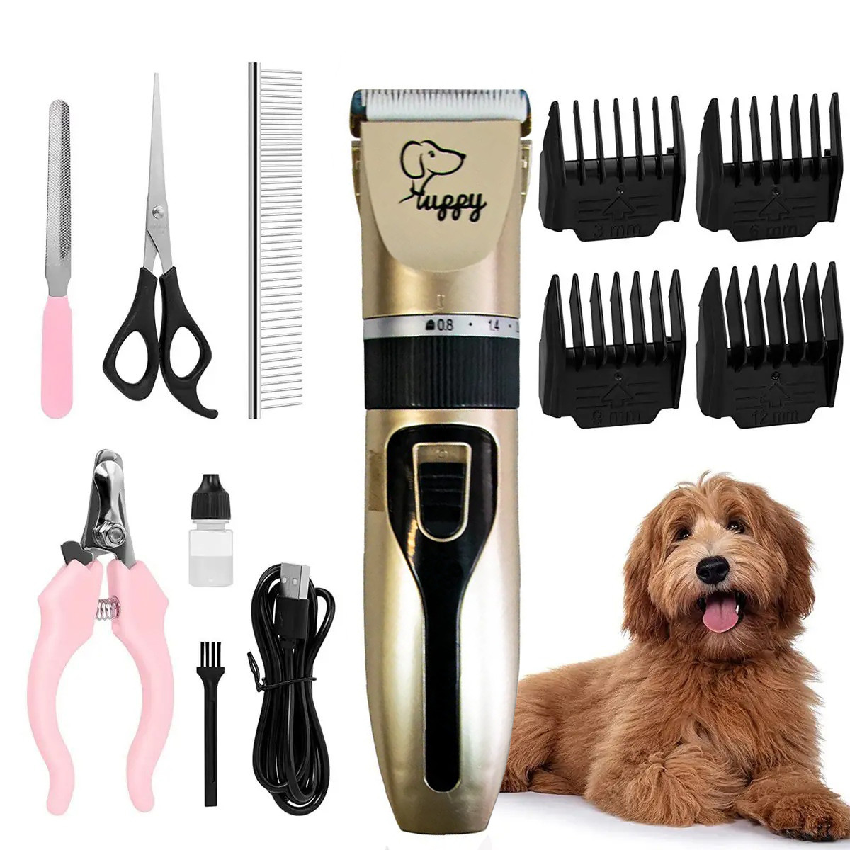 Машина для стригти собак і котів Pet Grooming Hair Clipper Kit триммер для собак набір для гримінгу (ST)
