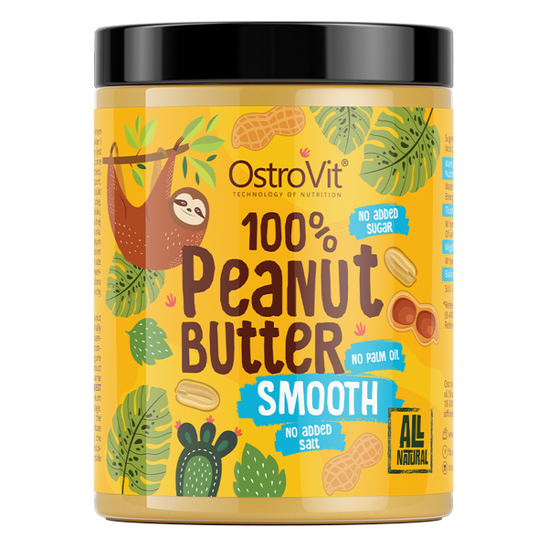 Арахісова паста Peanut Butter 100% Smooth OstroVit 1 кг