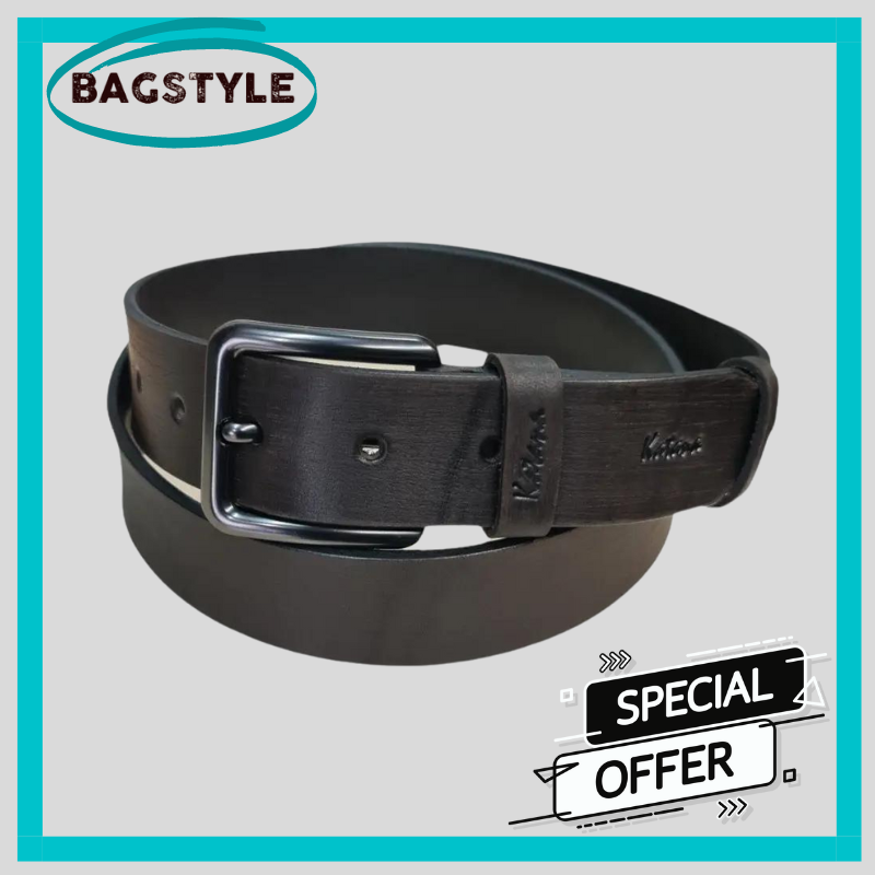 Шкіряний чоловічий ремінь міцний потертий якісний армійський Катана темно-коричневий, фото 1