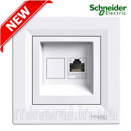 Розетка комп'ютерна RJ45 Schneider Electric Asfora білий EPH4700121, фото 1