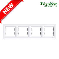 Рамка горизонтальна 4 поста Schneider Electric Asfora білий EPH5800421
