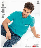 Чоловічий домашній комплект із трикотажу бавовняного (піжама), Туреччина