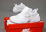 Чоловічі / жіночі кросівки Nike M2K Tekno White, білі шкіряні кросівки найк м2к текно, фото 2