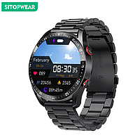 Мужские сенсорные умные смарт часы Smart Watch SIT95-3F с тонометром, пульсометром. Фитнес браслет трекер