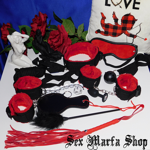 Купить Большой Набор БДСМ, 15 предметов "Красный - цвет страсти", Секс ...