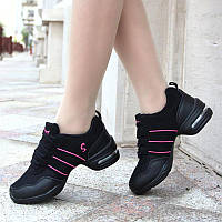 Обувь для современных танцев, кроссовки сникеры черные, 34р (21,5 см)