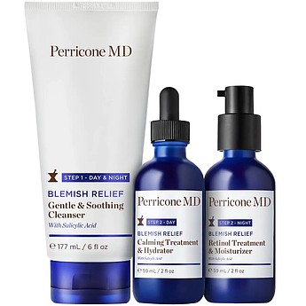 Набір косметики для оздоровлення проблемної шкіри Perricone MD Acne Relief Prebiotic Therapy 2 х 21 мл + 59 мл