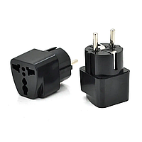 Мережевий перехідник Tefal на ЄВРО розетку (UK / US / AU / Asia) Black
