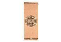 Коврик для йоги Ethno Mandala Bodhi пробковый 185x66x0.4 см