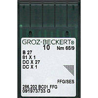 Иглы B27 FFG/SES, № 65, GB, (81x1, DCx27, DCx1, MY1023, SY6120), 1 уп.=10 шт.,Groz-Beckert, B27 FFG/SES N65,