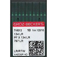 Иглы 134 LR/RTW, №100, GB, (135x8, PFx134, 797), 1 уп.=10 шт.,Groz-Beckert, 134 LR/RTW N100, 34387