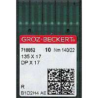 Иглы 135X17 R, №140, GB, (DPx17), 1 уп.=10 шт.,Groz-Beckert, 135X17 R N140, 34449