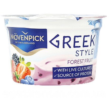 Йогурт грецький лісові ягоди Мовенпік Movenpick greek forest fruit 100g 20шт/ящ (Код: 00-00012710)