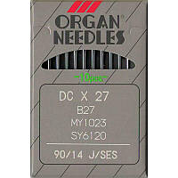 Иглы B27 FFG / SES, № 90, OR, (81x1, DCx27, DCx1, MY1023, SY6120), 1уп. = 10шт,Organ, DCx27 SES/FFG N90, 36852