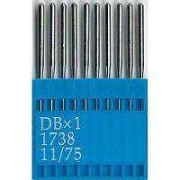 Иглы DBx1 R, № 75, DO, (1738, 16x257, 71x1, 16x231, 287WH, DBx257), 1 уп.=10 шт.,Dotec, DBx1 N75, 34980