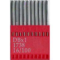 Иглы DBx1 R, №100, DO, (1738, 16x257, 71x1, 16x231, 287WH, DBx257), 1 уп.=10 шт.,Dotec, DBx1 N100, 34983