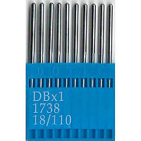 Иглы DBx1 R, №110, DO, (1738, 16x257, 71x1, 16x231, 287WH, DBx257), 1 уп.=10 шт.,Dotec, DBx1 N110, 34984